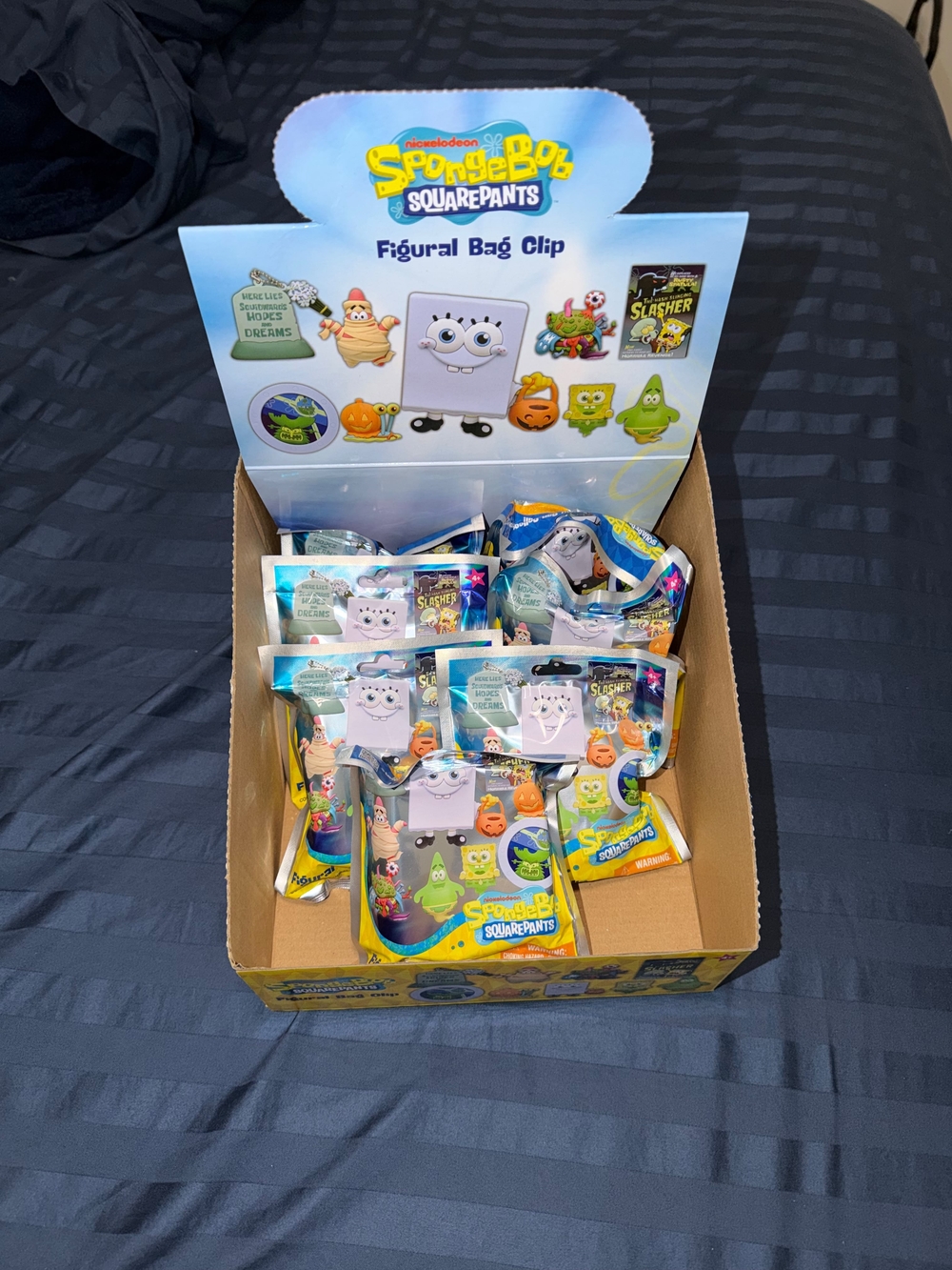 Nickelodeon SpongeBob SquarePants Figural Bag Clips Bundle With Box